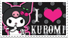 A stamp of Kuromi.