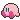 Sprite of Kirby sitting.